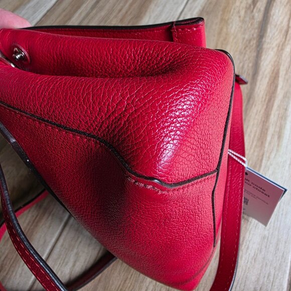 Louis Vuitton Rubis Tauruillon  Pebble Leather Lockme II Shoulder Handbag BB - Picture 10 of 16